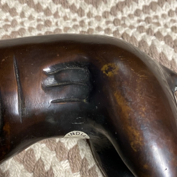 Vintage bronze greyhound whippet dog statue figure sculpture 8 inch - Picture 8 of 15